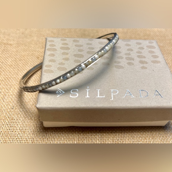 Silpada Flexible Mother-of-Pearl Bangle - Picture 2 of 9